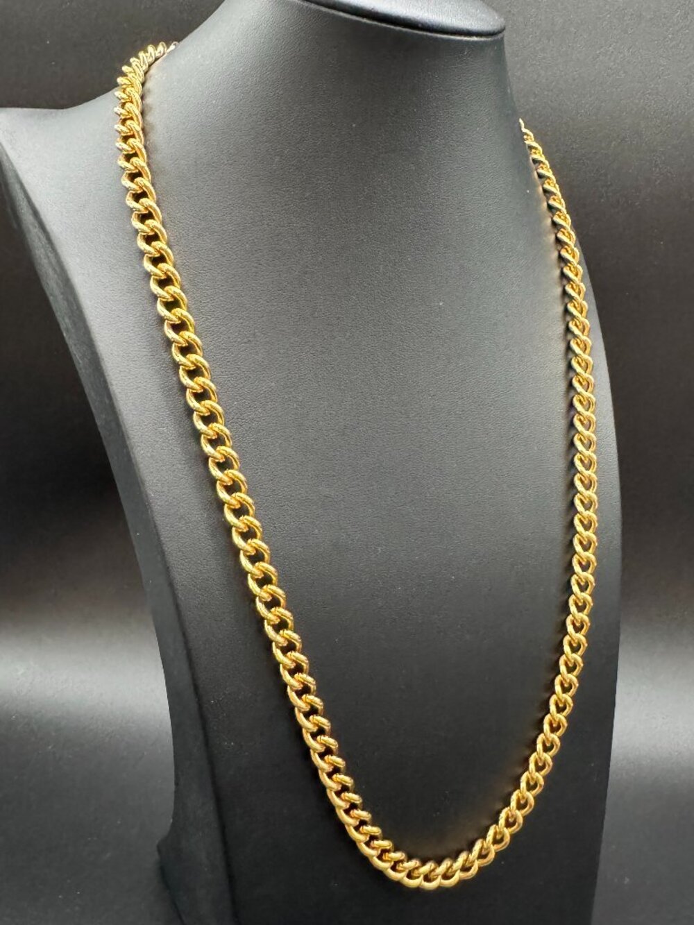 Chunky Gold Tone Necklace Chain Links 24 inches